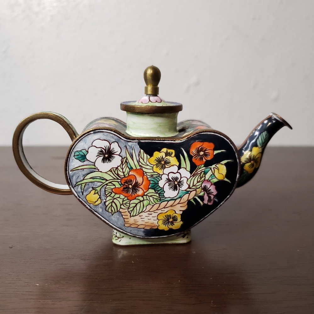 Kelvin Chen Miniature Floral Basket Teapot
